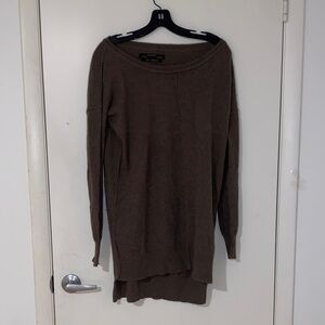 All Saints Brown Off-the-Shoulder Sweater